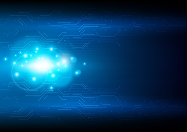 Circuit light system, technology vector concept.