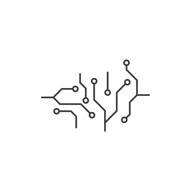 Vector circuit lijn technologie illustratie logo vector pictogrammalplaatje