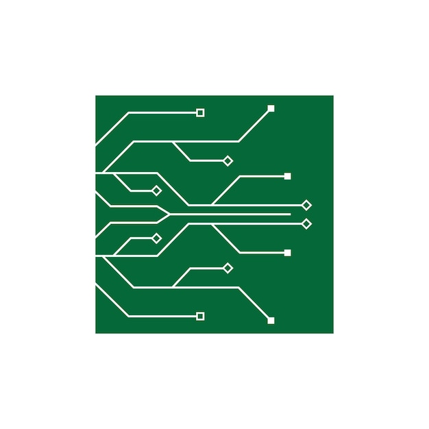 Circuit logo sjabloon vector pictogram illustratie ontwerp