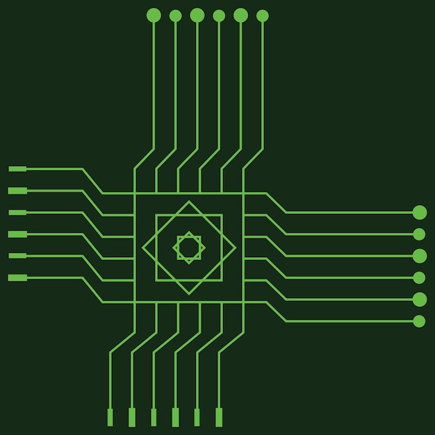 Vector circuit logo sjabloon vector pictogram illustratie ontwerp