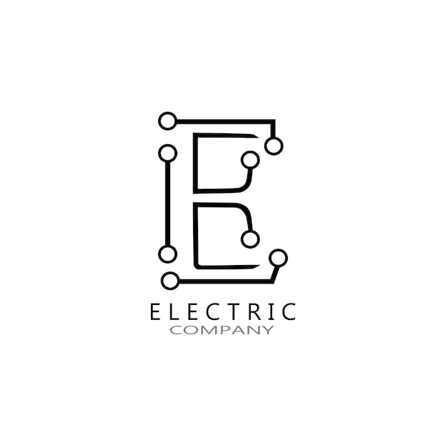 Circuit logo technology vector template