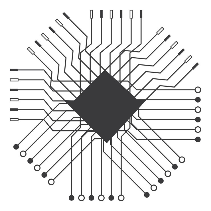 Vector circuit logo template vector icon illustration design