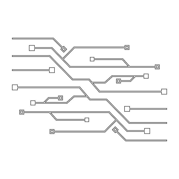 Vector circuit logo template vector icon illustration design