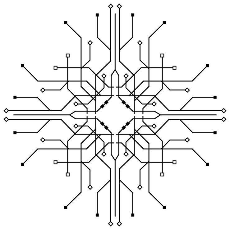 Vector circuit logo template vector icon illustration design