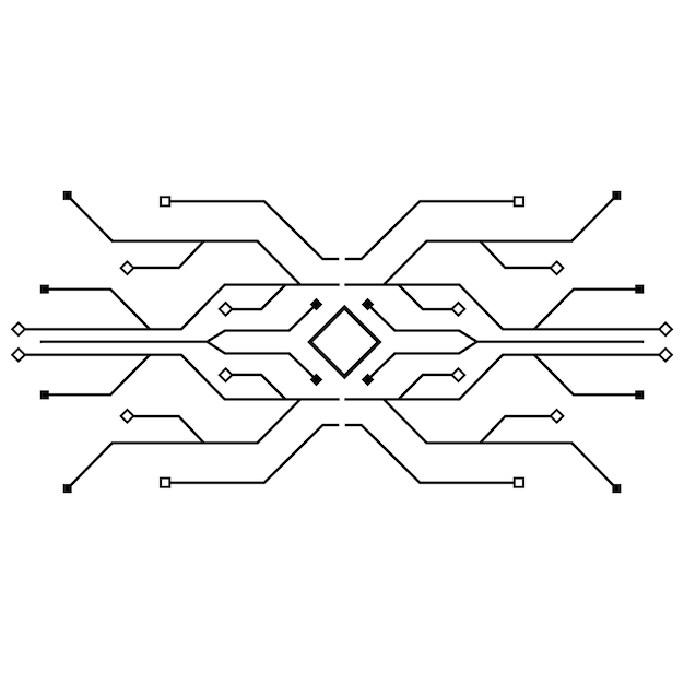 回路ロゴテンプレートベクトルアイコンイラストデザイン