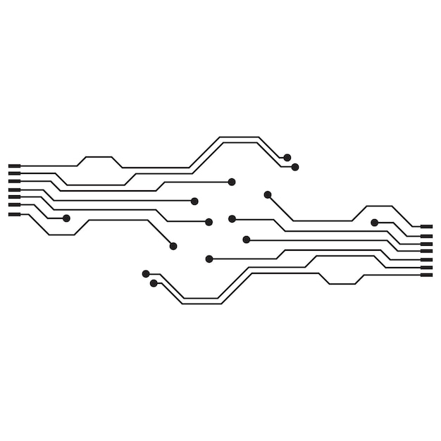 Circuit logo template vector illustratie pictogram ontwerp