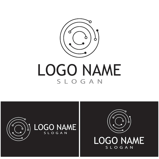 Circuit logo template vector illustration icon design