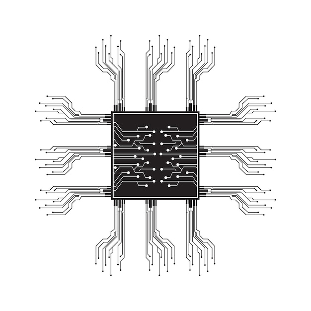 Vector circuit logo template vector illustration icon design