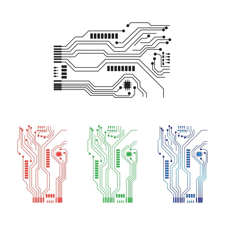 Vector circuit logo template vector illustration icon design