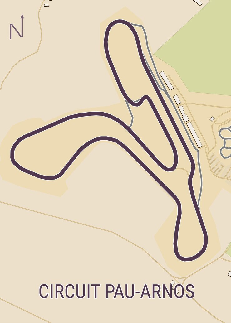 Vector circuit pauarnos france race track map poster art