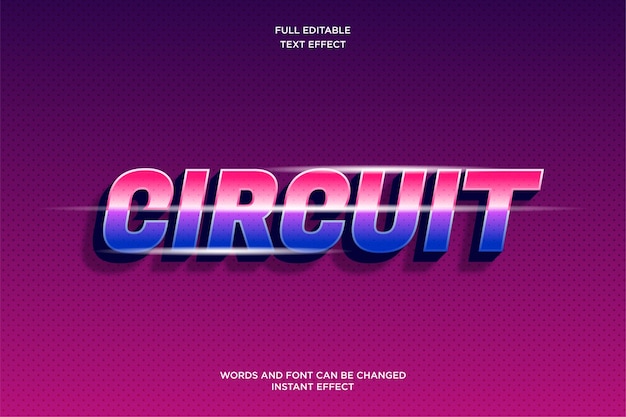 Circuit Racing bewerkbaar teksteffect