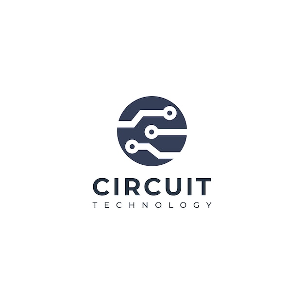 Circuit technologie vector logo ontwerp
