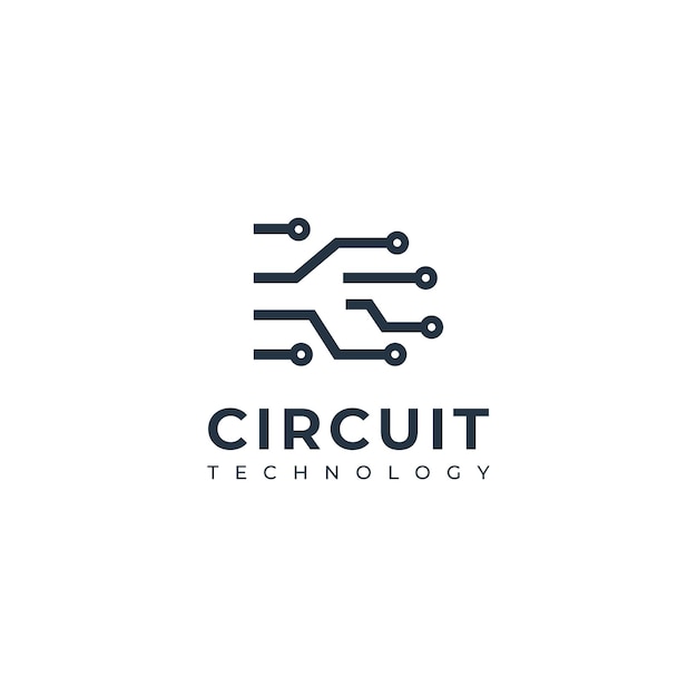 Circuit technologie vector logo ontwerp