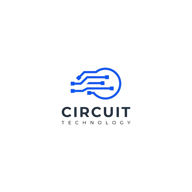 Circuit technologie vector logo ontwerp
