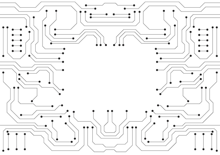 Vector ハイテクデジタルデータ接続システムとコンピューターの電子設計による回路技術の背景
