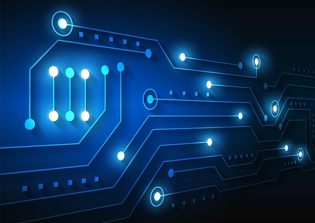 Circuit technology background with hi-tech digital data connection system and computer electronic design