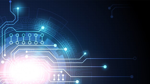 Vector circuit technology background with hi-tech digital data