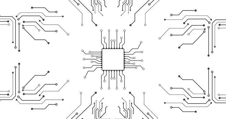 Vector circuit technology background with hitech digital