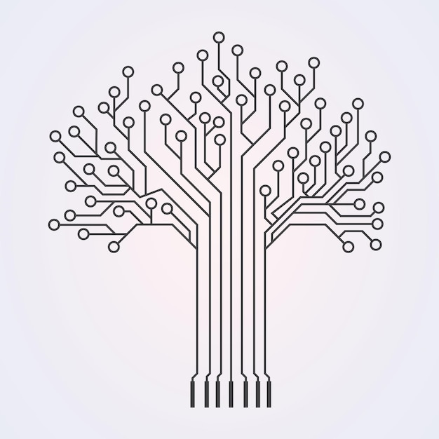 Circuit  technology electronic tree made of wires