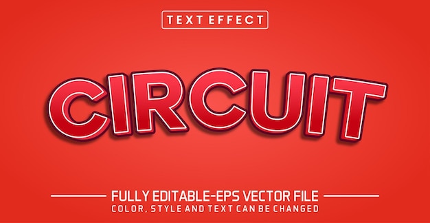 Circuit text style effect editable