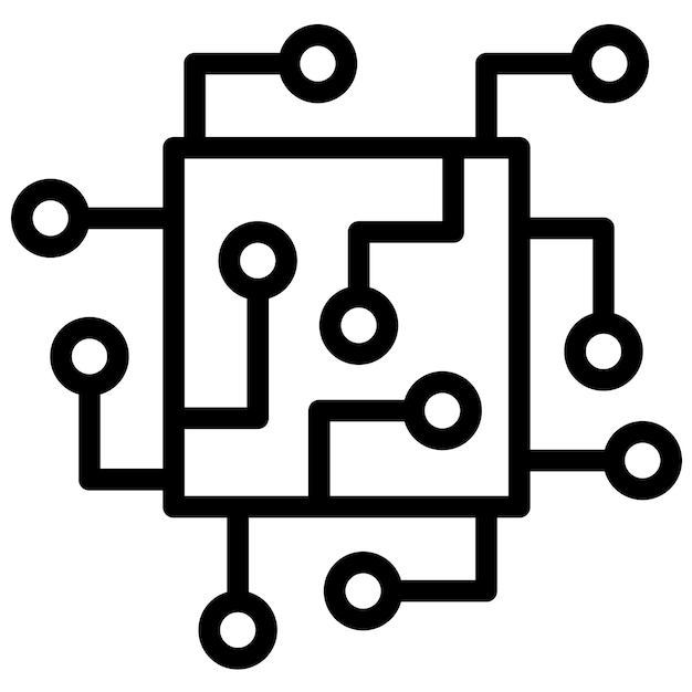 Circuit vector icoon illustratie van de natuurkunde icoon set