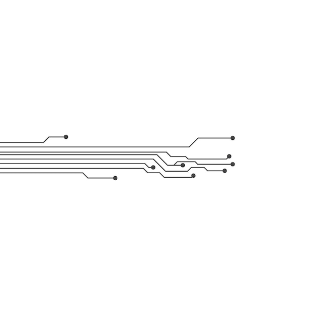 Circuit vector illustration design template