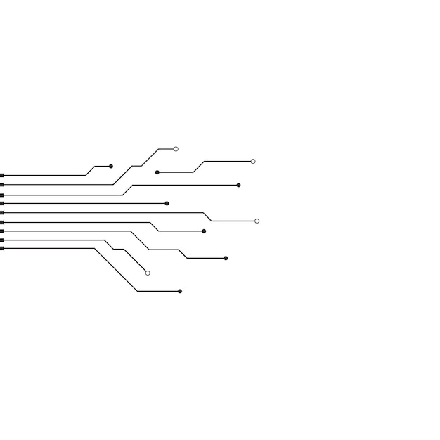 Circuit vector illustration design template