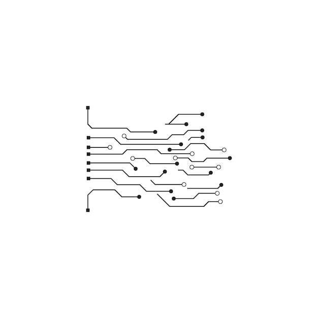 Circuit vector illustration design template