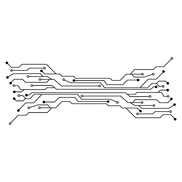 Modello di disegno dell'illustrazione vettoriale del circuito