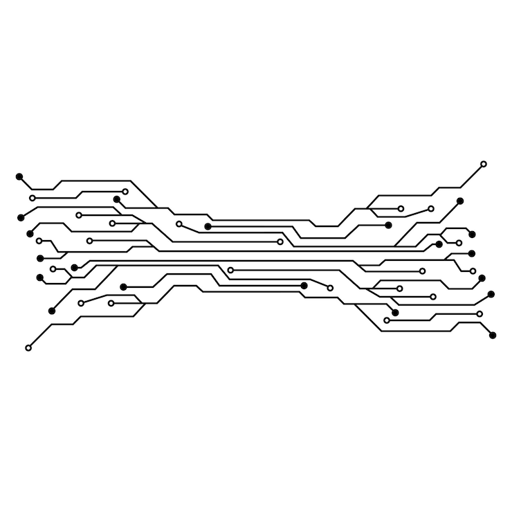 Vector circuit vector illustration design template