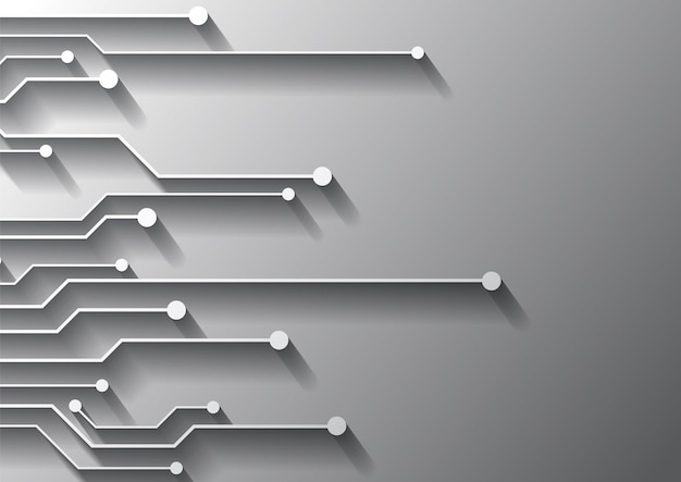 Vector circuittechnologieachtergrond met hi-tech digitaal dataverbindingssysteem en computer elektronisch ontwerp
