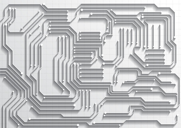 Circuittechnologieachtergrond met hi-tech digitaal dataverbindingssysteem en computer elektronisch ontwerp