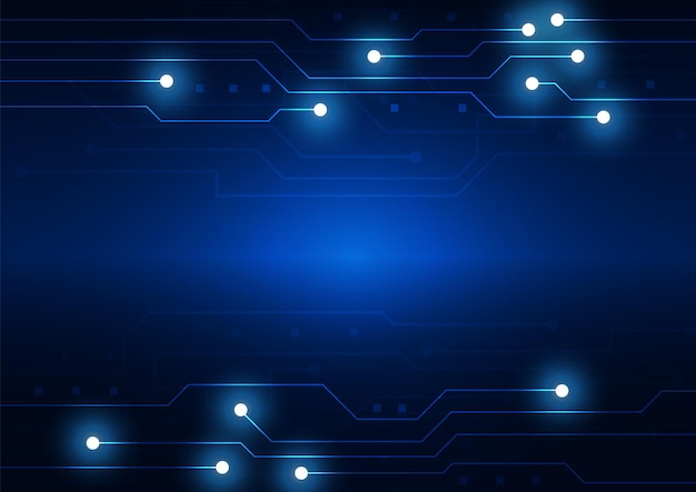 Circuittechnologieachtergrond met hi-tech digitaal dataverbindingssysteem en computer elektronisch ontwerp