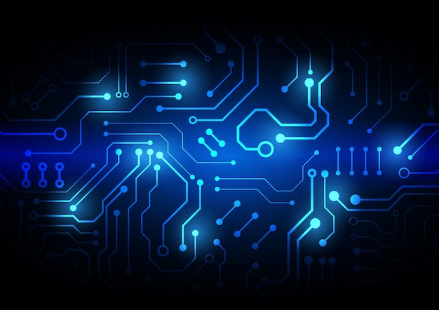 Circuittechnologieachtergrond met hi-tech digitaal gegevensverbindingssysteem en computer elektronisch ontwerp