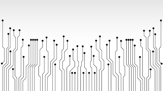 Circuittechnologieachtergrond met hitech digitaal dataverbindingssysteem en computer elektronisch ontwerp