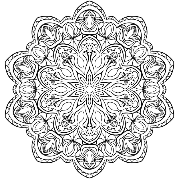 Circulair patroon in de vorm van mandala voor henna