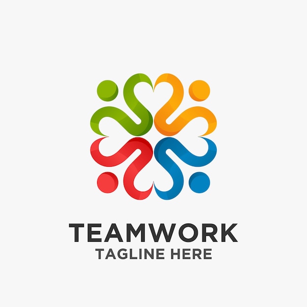 Circulair teamwerk logo-ontwerp