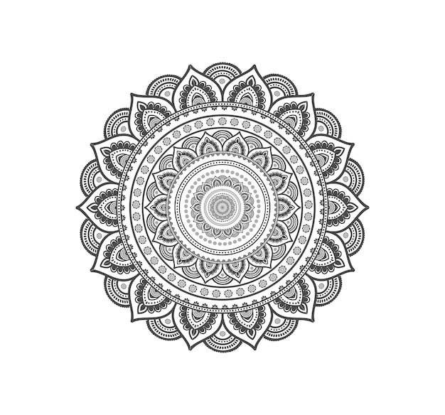 Circulaire mandala geïsoleerd voor henna of tatoeage