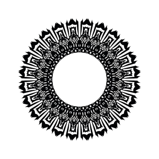 Vector circulaire patroon in de vorm van mandala voor henna, mehndi, tatoeage, decoratie. decoratief ornament in etnische oosterse stijl. kleurboek pagina.