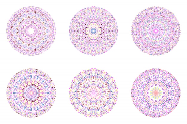 Circulaire ronde abstract floral sieraad mandala set