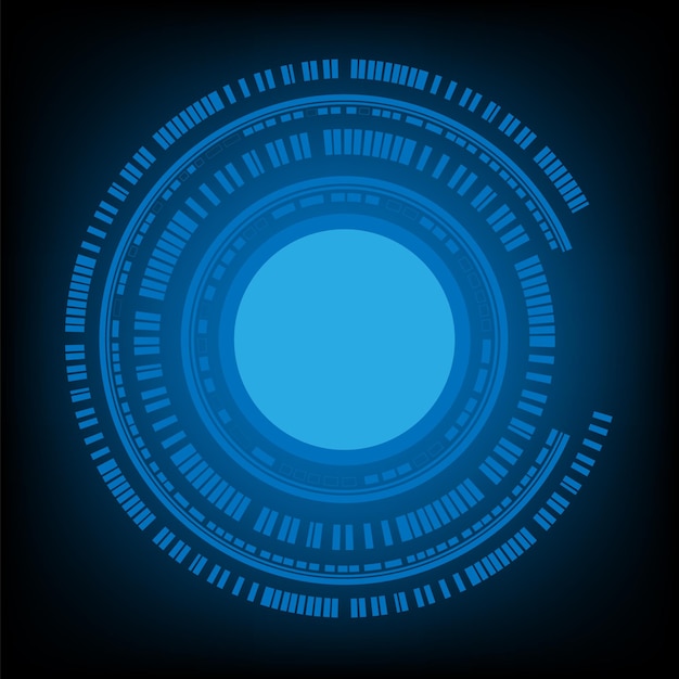 将来の技術要素の背景ビジネス画面の円形 ai hud ホログラム ベクトル概念