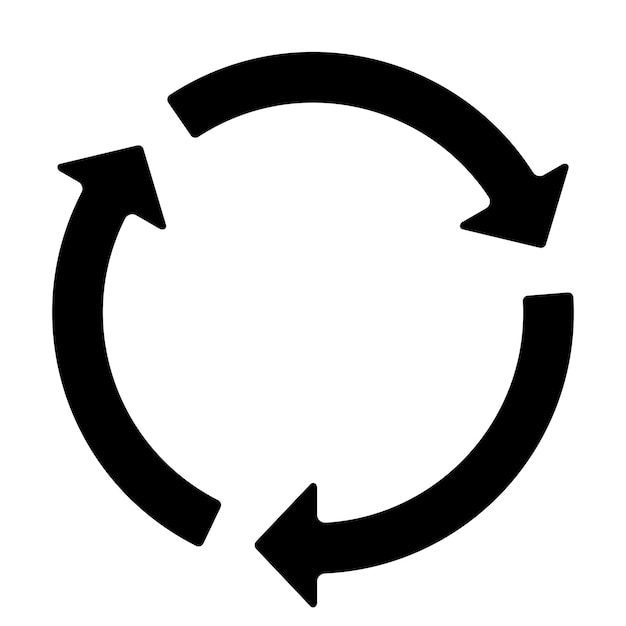 Икона круговой стрелки Концепция повторения возобновления цикла Иллюстрация вектора