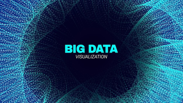 Circular big data flow background