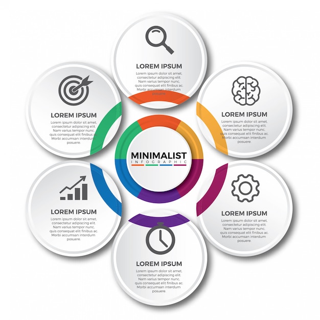 Circular business infographic template