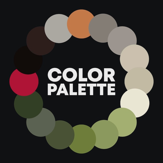 Circular color palette 2023 Vector illustration