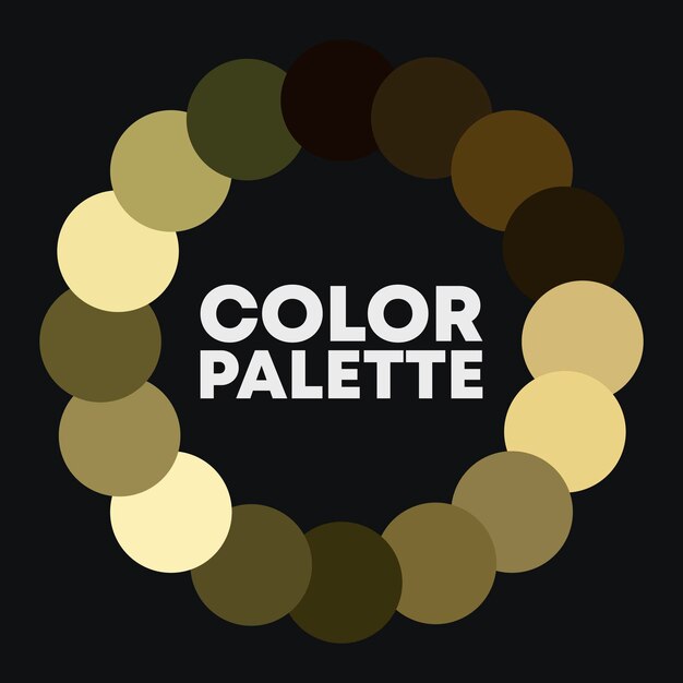 Vector circular color palette 2023 vector illustration