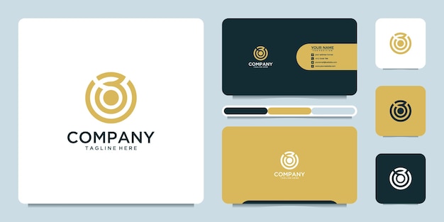 Circular design inspiration with number 3 and business card