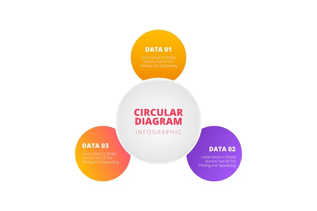 Круговая диаграмма Infographic Design Vector Template