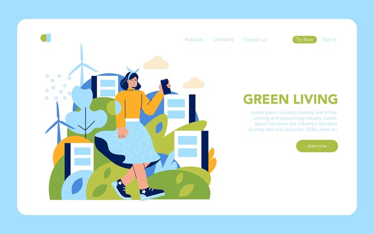 Vector circular economy flat vector illustration