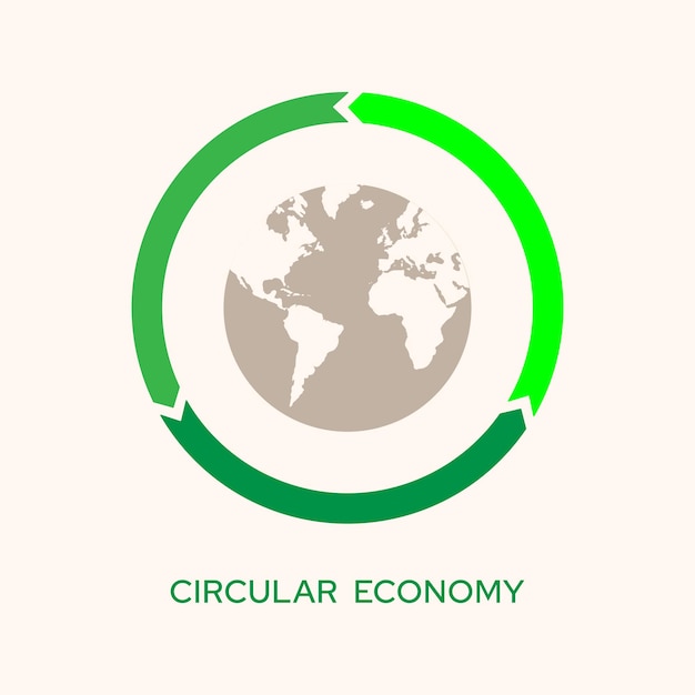Vector circular economy symbol icon vector illustration